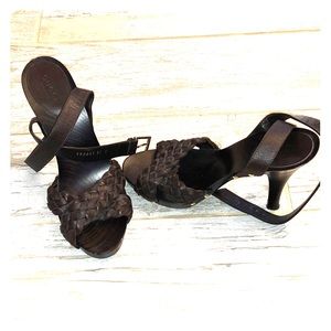 Gucci Brown Woden Heels 37